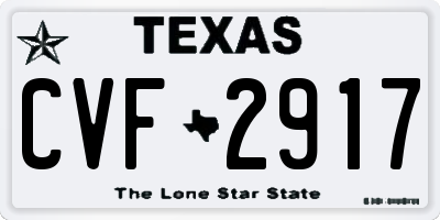TX license plate CVF2917