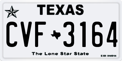 TX license plate CVF3164