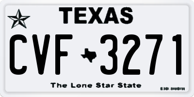 TX license plate CVF3271