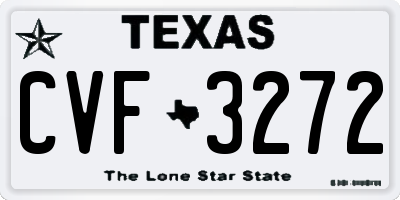 TX license plate CVF3272