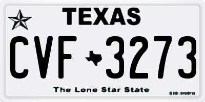 TX license plate CVF3273
