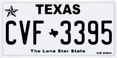 TX license plate CVF3395