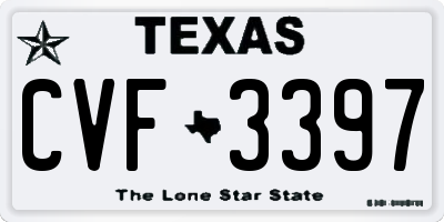 TX license plate CVF3397