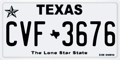 TX license plate CVF3676