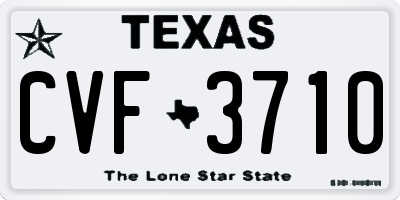 TX license plate CVF3710