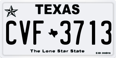 TX license plate CVF3713