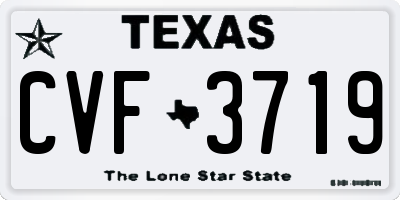 TX license plate CVF3719