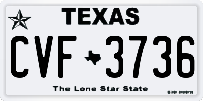 TX license plate CVF3736