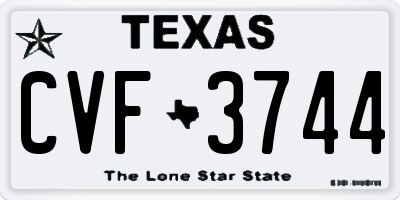 TX license plate CVF3744