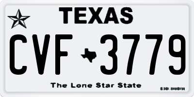 TX license plate CVF3779