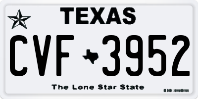 TX license plate CVF3952
