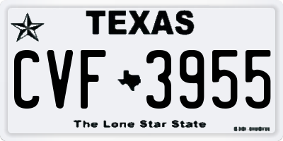 TX license plate CVF3955