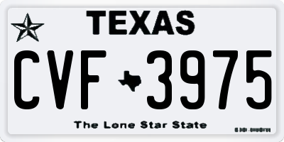 TX license plate CVF3975