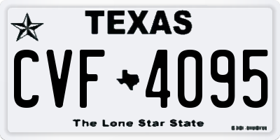 TX license plate CVF4095