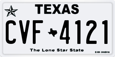 TX license plate CVF4121