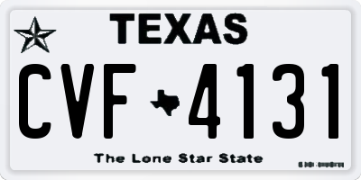 TX license plate CVF4131
