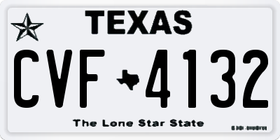 TX license plate CVF4132