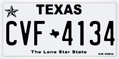 TX license plate CVF4134