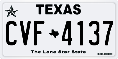TX license plate CVF4137