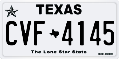 TX license plate CVF4145