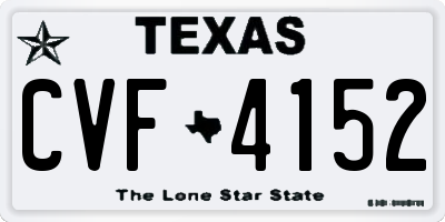 TX license plate CVF4152