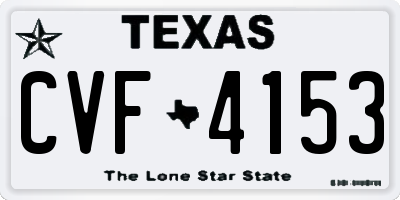 TX license plate CVF4153