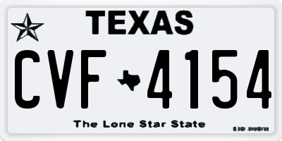 TX license plate CVF4154