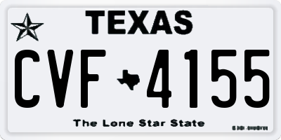 TX license plate CVF4155
