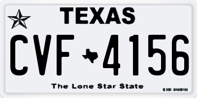 TX license plate CVF4156