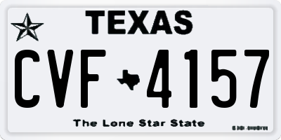 TX license plate CVF4157