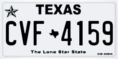 TX license plate CVF4159