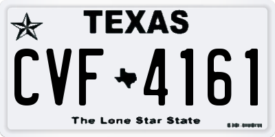 TX license plate CVF4161