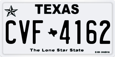 TX license plate CVF4162