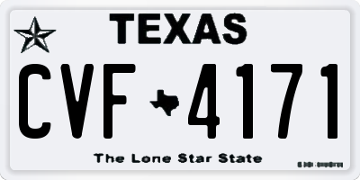 TX license plate CVF4171