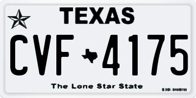 TX license plate CVF4175