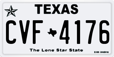 TX license plate CVF4176