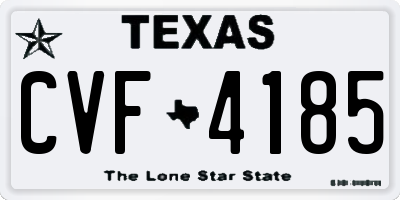 TX license plate CVF4185