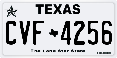 TX license plate CVF4256