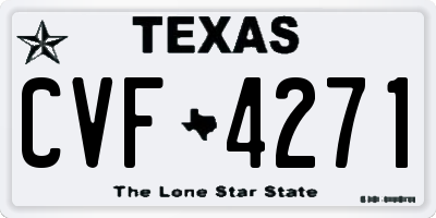 TX license plate CVF4271
