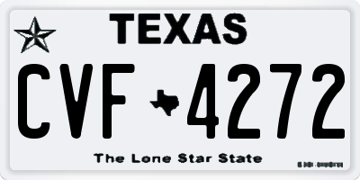 TX license plate CVF4272