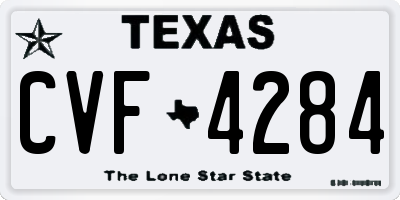 TX license plate CVF4284