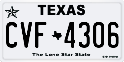 TX license plate CVF4306