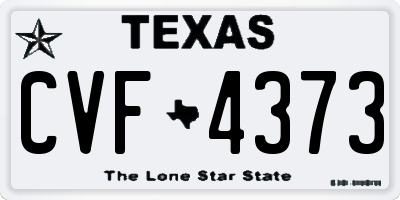 TX license plate CVF4373