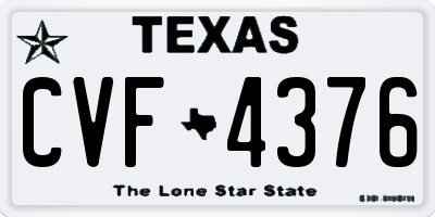 TX license plate CVF4376