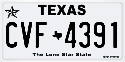 TX license plate CVF4391