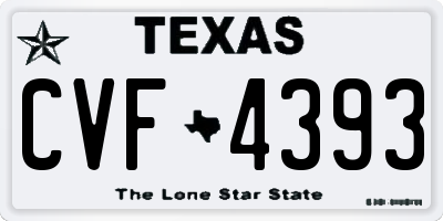 TX license plate CVF4393