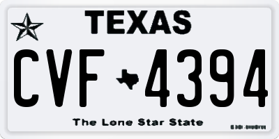 TX license plate CVF4394