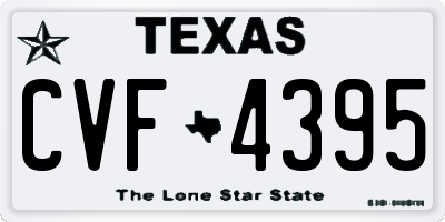 TX license plate CVF4395