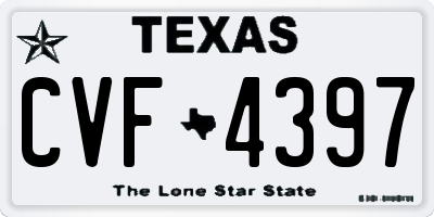 TX license plate CVF4397