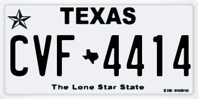 TX license plate CVF4414